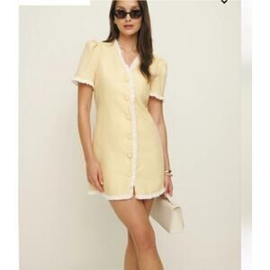 Reformation Yellow Mini Dress